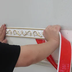 Bande de bordure de plafond de style européen, plinthe en Pvc auto adhésive, arrière plan de télévision, modélisation murale, cadre décoratif, ligne de cadre domestique 