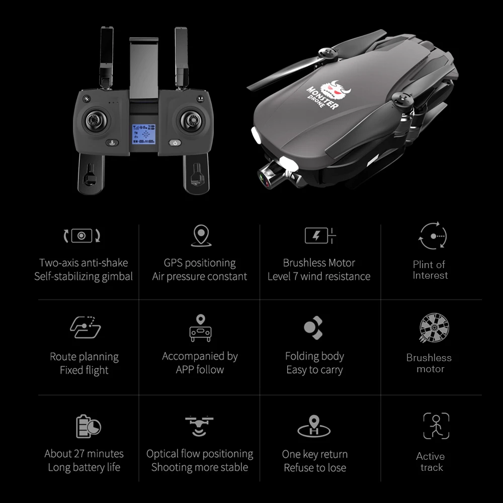  F8 Anti shake Gimbal Drone 4K 5G WIFI GPS Drones with Camera HD 1 km Quadrocopter SD card dron prof