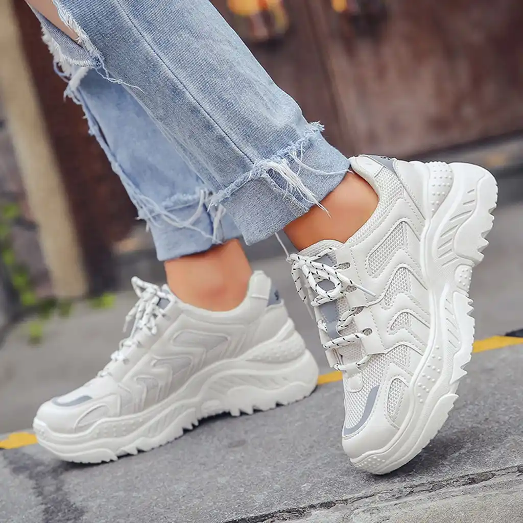 tenis blancos mujer con plataforma