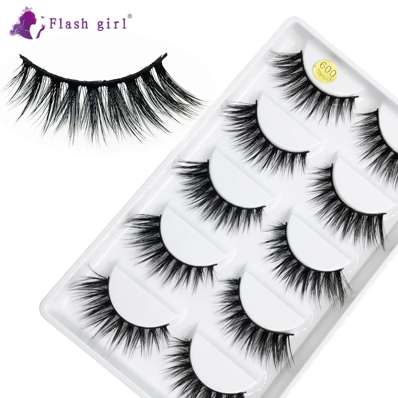 

Flash girl The newest 009 100% handmade 5pais 3D mink Eyelashes high quality false Eyelashes