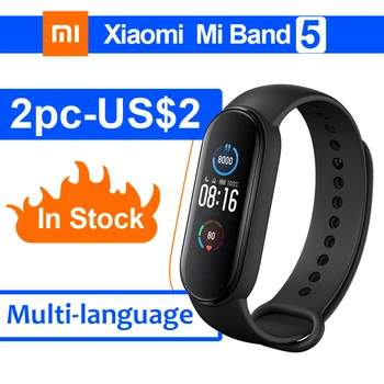 

Xiaomi Mi Band 5 Smart Bracelet 4 Color AMOLED Screen Miband 5 Smartband Fitness Traker Wristband Sport Waterproof Smart Band