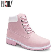 ROXDIA/осенне-зимние женские ботильоны новые модные женские зимние ботинки для девушек, Женская рабочая обувь, большие размеры 36-41, RXW762