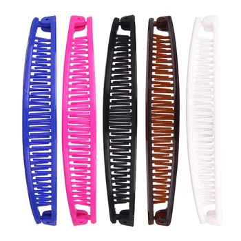 

2Pcs Banana Shape Hair Clips Claws Barette Wavy Tooth Section Salon Fix Hair Claws Headwear Women Hairstyling Tools