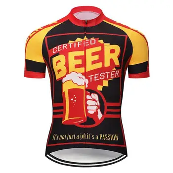 

Summer Men Women Short Sleeve Beer Cycling Jersey MTB Shirt Bike Clothing Bicycle Clothes