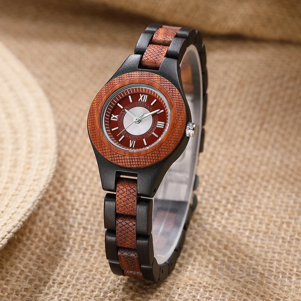 Sandalwood Wood Watch for Women Real Natural Wooden Quartz Wristwatch Lady Watches Dropshipping Clock Female Relogio Feminino