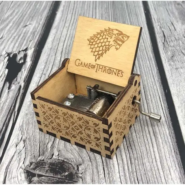 Game Of Thrones TW Деревянная музыкальная шкатулка La Vie en Rose, ручная Игра престолов, Звездные войны, Imagine John queen, музыкальная шкатулка, Рождественский подарок - Color: Game Of Thrones TW