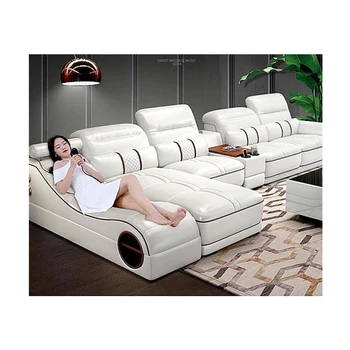 

Living room furniture cheap leather corner sofa set sectional sofa with massage function