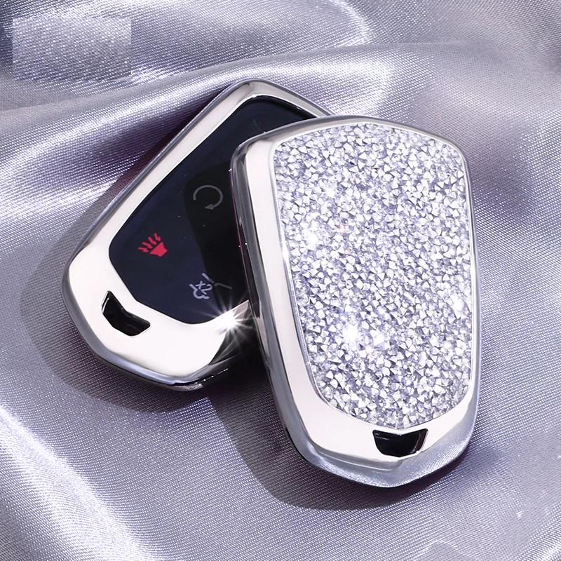 Автомобильный Дистанционный брелок держатель чехол крышка Etui оболочка с брелок и брелоки для 5 кнопок Cadillac ESV Escalade GTS CTS XTS