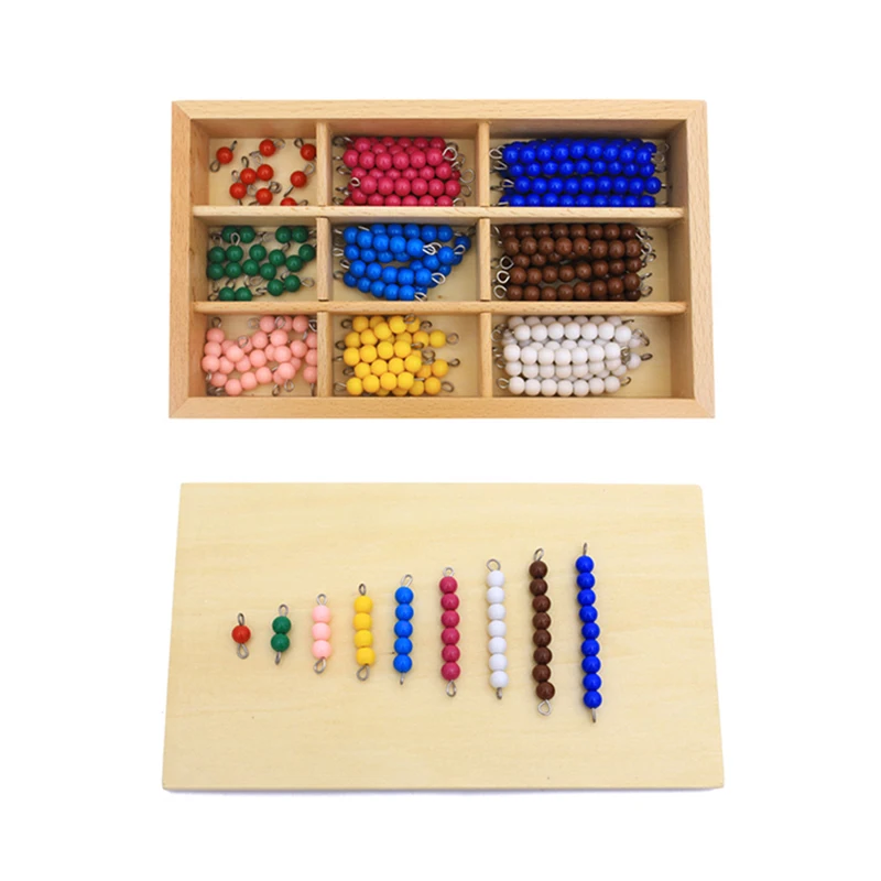 

Kids Toys Montessori Materials Educational Wooden Toy Colorful Checker Board Beads Math Toys Early Childhood Preschool Training