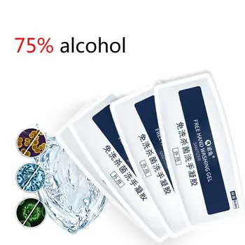 

60pcs (3ml/Bag )Portable Mini Disposable Gel Hand Sanitizer Anti-Bacteria Moisturizing Sanitizing Hand Soap for Children Adults