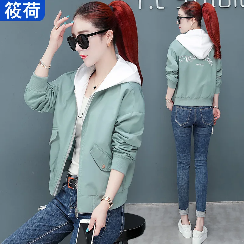 

Coat Female Sports-Style 2019 Spring And Autumn New Style Loose-Fit Versatile Korean-style on Clothes Early Autumn Clothing Casu