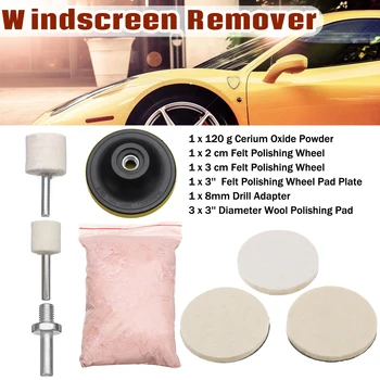 

New 8Pcs 120g Cerium Oxide Glass Polishing Powder Kit Deep Scratch Remover for Windscreen Windows Glass Cleaning Scratch Removal