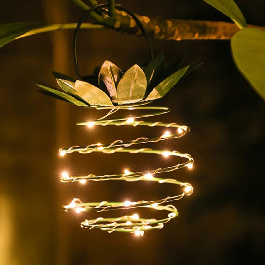 

Outdoor Solar Light Pineapple Shape Hanging Solar lights For Garden Decoration Waterproof Wall Solar Lamp Holiday Fairy Lights