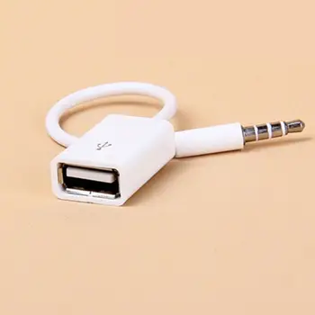 

Car SUV MP3 3.5mm Male AUX Audio Plug Jack To USB 2.0 Female Converter Cable
