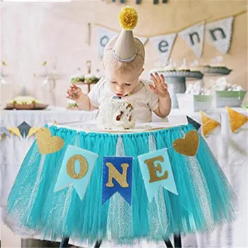 

2020 new hotBaby Chair Pull Flower Children's Dining Chair Flag Baby 1st Birthday Party Decoration Fabric One Pull Flag new arr