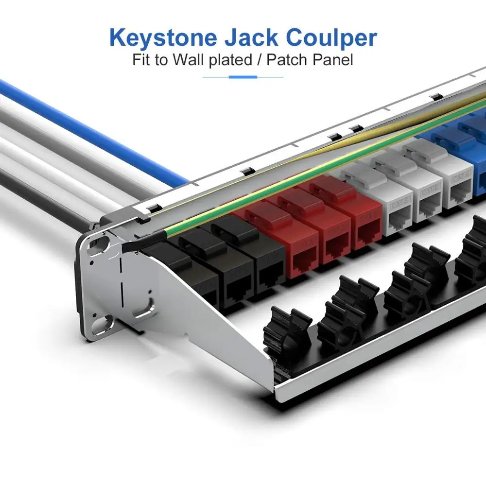 CAT5E/CAT6 RJ45 встроенный соединитель Keystone Jack, AMPCOM RJ45 Cat.6 прямой-через Keystone модуль адаптер муфты для настенной пластины