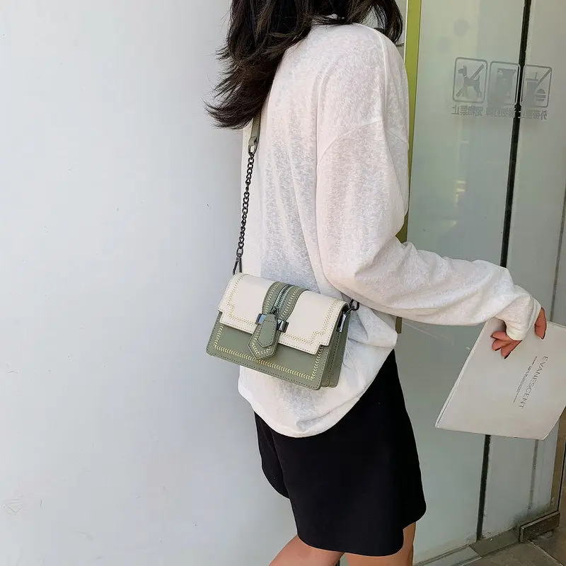 

Shop Hot Selling Supply of Goods Fresh Square Sling Bag Women's Summer New Arrival 2019 Korean-style Zipper Cool Temperment Obli