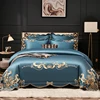 1000 TC Cotton Luxury embroidery Bedding Set Pillowcase Duvet Cover Sets Bed Linen Sheet Double Queen King Size Quilt Covers 1