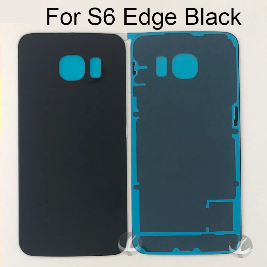 Задний стеклянный корпус+ клей для samsung Galaxy S6 Edge G9250 задняя панель батареи с логотипом