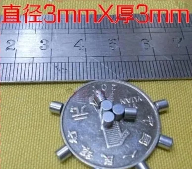 Аппаратные аксессуары 3 мм * 3 мм сильные магниты супер магниты Nd-Fe-B ферроборбид тонкие магниты NdFeB магнит