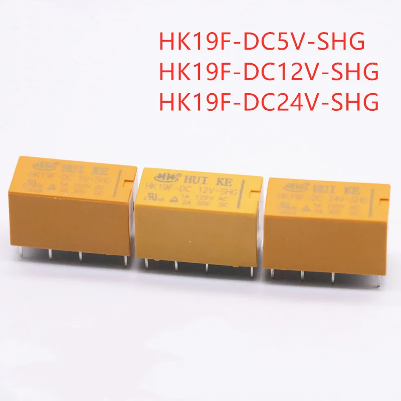 Details about   10Pcs hk19f-dc12v-shg dc 12v coil dpdt 8pin pcb realplay power relay Nice US:3 