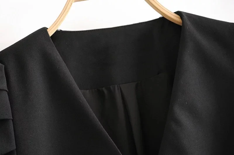 Winter Belt black blazer dress Women Elegant Double Breasted women blazers and jackets korean casual office long blazer full