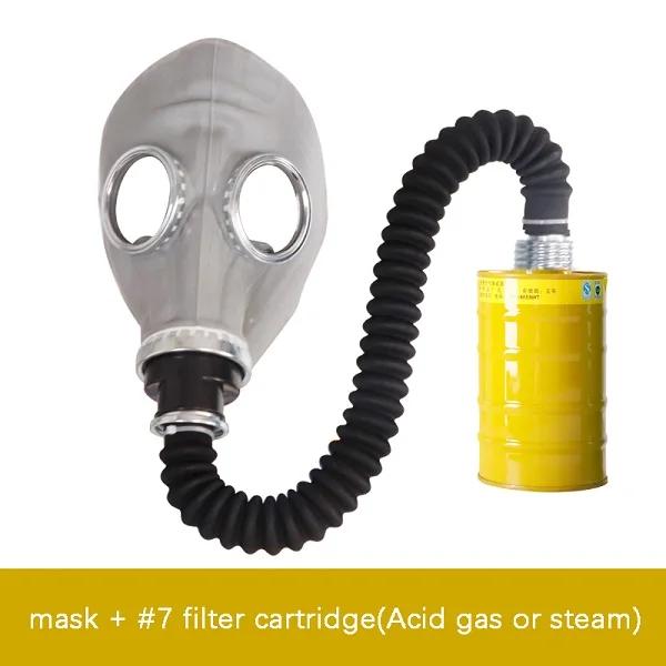 Маска для лица противогаз живопись промышленный химический газ формальдегид паровой фильтр пестицидов Бензобак полностью закрытый респиратор - Цвет: set5