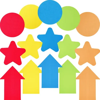 

60 Pieces Carpet Spot Sit Markers Colorful Circle Carpet Markers Stars Spot Markers Floor Markers for Classroom, 4 Inches