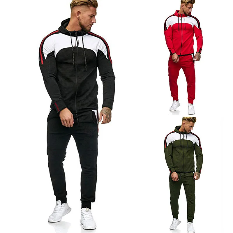 

2019 Ouma New Style Long Sleeve Mixed Colors Hoodie Stripes Harem Pants Two-Piece Set A23 Set