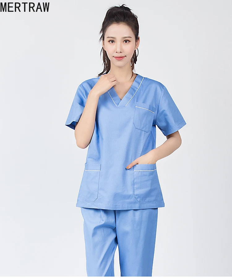 Hospital Doctor Surgery Male Ladies Cotton Medical Uniform Nursing Service Spa Surgery Clothes Korean Hand Sanitizer Short