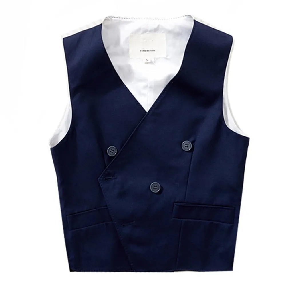 

Men's Wool Suit Vest Italian Style Double-breasted Hidden Pocket Elegant Working Formal Waistcoat Wedding Dress for Man Chic