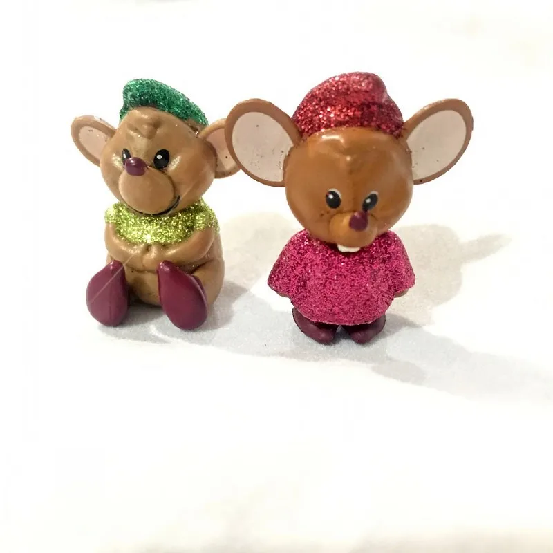 

Collection Original Cute Cinderella Mouse Anime Action DIY PVC Figure Toy Birthday Gift Decoration