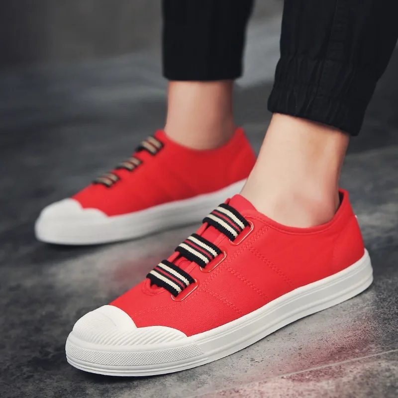 

Men shoes 2019 New Men Vulcanized shoes breathable canvas shoes casual shoes students of the wild tide shoes MLHX020