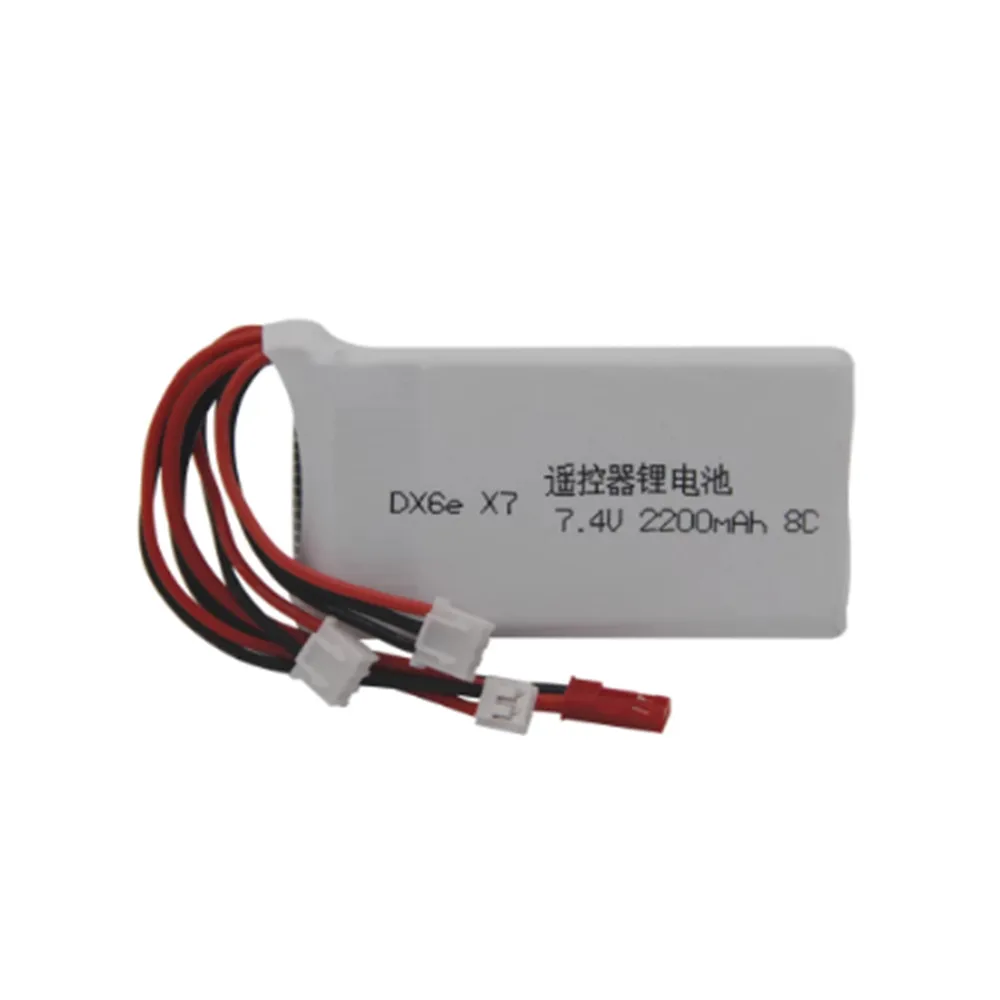 2S 7.4V 2200Mah Batteria Lipo Per Radiolink Rc3S 8C Rc4Gs Rc6Gs Dx6E Dx6 Per Taranis Q X7 Trasmettitore 7.4V Batteria Ricaricabile