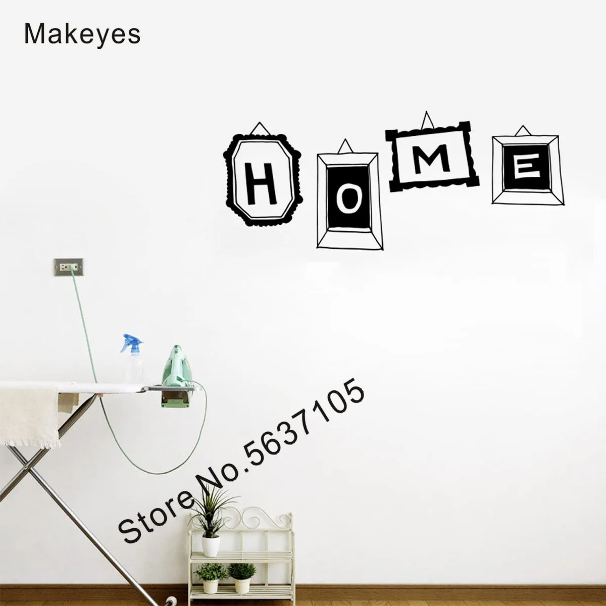 Makeyes Home Sign Cornici Adesivi Murali Casa Soggiorno Carino Decor Frame Home Words Art Design Vinile Wall Sticker Wallpaper Q795
