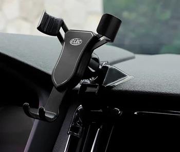 

For Volvo S90 V90 2016 2017 2018 2019 Plastic Alloy Carbon Car Bracket Mobile Phone Holder Air Vent Mount Stand 1 Set LHD