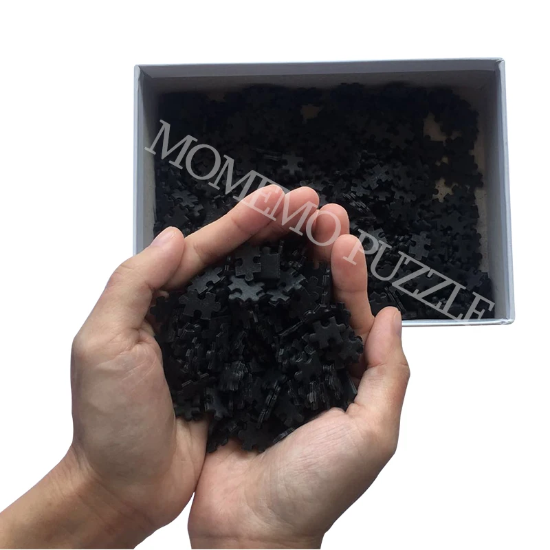 Cena MOMEMO Black White Hell puzzle 1000 sztuk gry układanki drewniane montaż puzzle dla dorosłych dzieci edukacyjne zabawki