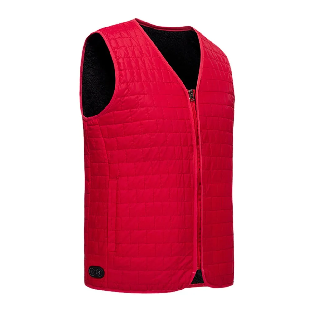USB thermoelectric heating jacket heating vest winter warm outdoor plus fleece vest male outdoor washable heating vest 30D4 (3)
