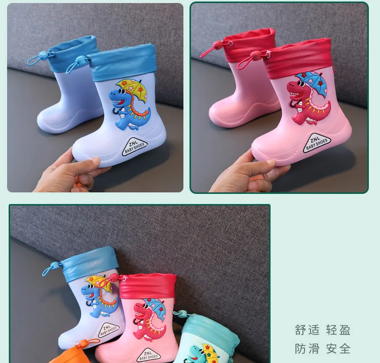 Children's Shoes Rain Boots Baby Eva Material Non-slip Waterproof Rain Boots Girls Water Boots Boys Boys 150-200 Yards children's sandals