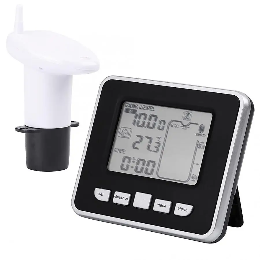 

Digital Level Ultrasonic Meter Water Tanks Liquid Depth Level Meter Liquid Depth Sensor with Temperature Display Vein Finder