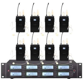 

Professional UHF wireless microphone series 8-channel head-mounted microphone for church school stage performance microphone