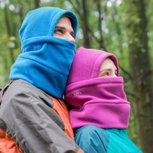 Для мужчин Для женщин Балаклава из флиса, с капюшоном, толстая, лыжная маска для лица для холодной погоды зимние теплые ветронепроницаемые велосипедные шеи головной убор повязка на голову