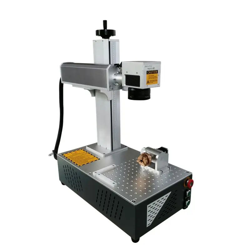 

Fiber Laser Marking Machine Raycus 30W 200x200mm Metal Engraving laser machine with Rotary axis