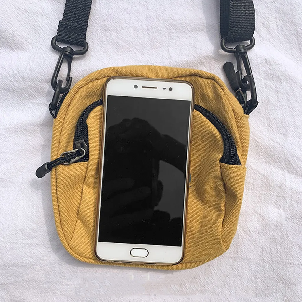 Fashion Korean style Harajuku style ladies student shark canvas bag monochrome shoulder bag mini messenger bag handbag purse 5