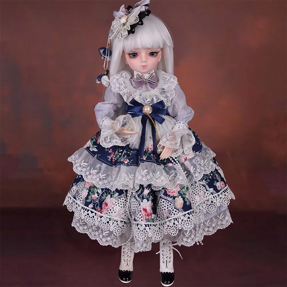 BJD 45 см шарнирная кукла красивые большие глаза BJD кукла с свадебным платьем макияж ручной работы красивая принцесса девочка игрушки подарок