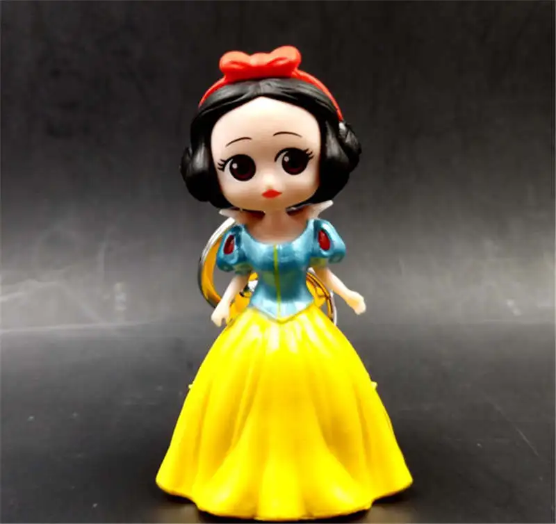 LXJERY 6 стилей мультфильм сказок принцесса брелок прекрасная цепочка для ключа сумка подвеска брелок для детей девочки игрушка подарок - Цвет: Snow White