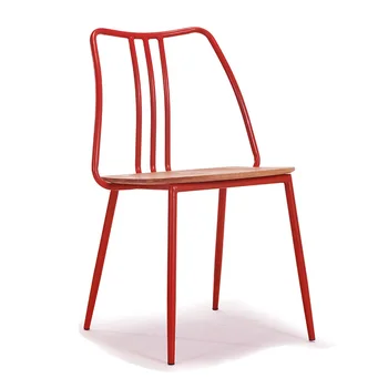 

Nordic iron chair modern minimalist home backrest dining chair personality metal desk chair dressing table makeup stool