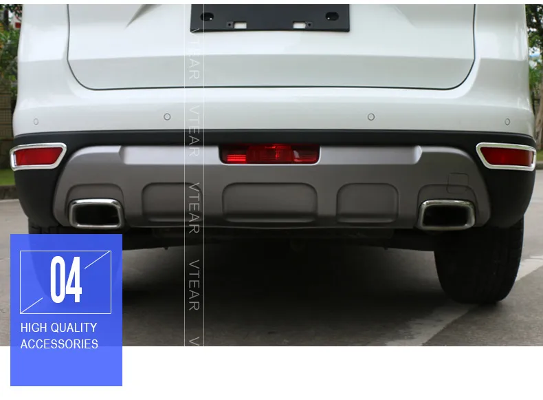 Vtear для Geely Atlas Emgrand NL-3 Proton X70 автомобильный противотуманный светильник, крышка заднего кузова, внешний хромированный автомобильный Стайлинг, аксессуары для украшения аксессуары для авто