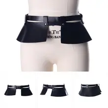 Пояс кожаный черный широкий ремень Пояс клетка женские сексуальные подвязки Готический бондаж подвязки размера плюс модные аксессуары вечерние