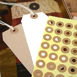 Крафт-кольцевые наклейки 140 шт для подарочных тегов красочные наклейки с отверстиями для подарочных бумажных метки висящие ярлыки